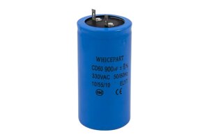 Конденсатор CD60 900 мкФ, 330 В, Whicepart (пусковий, клеми)