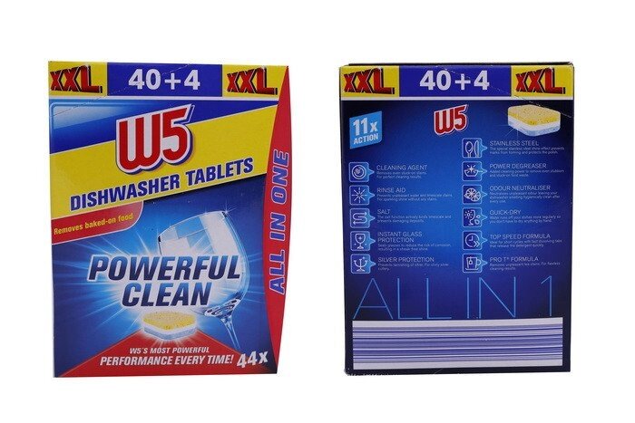 Таблетки ПМВ5 Power Ful Clean 40+4 шт. від компанії Запчастини РК побут - фото 1