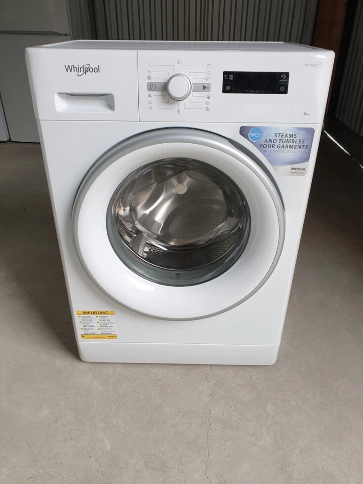 Вузька пральна машина Whirlpool 6 KG / 2018-го року випуску / FWSF61053WS EU від компанії Запчастини РК побут - фото 1