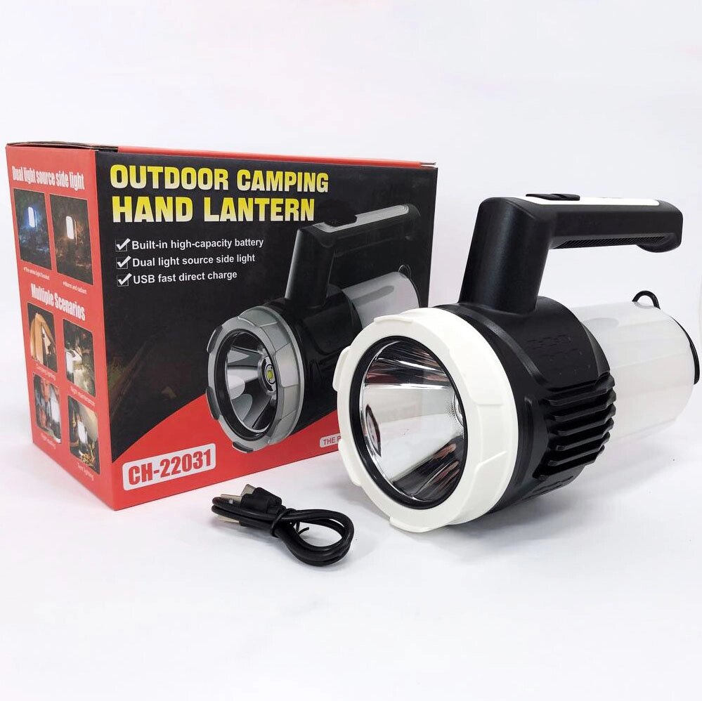 Акумуляторний ліхтар - лампа CH-22031 водонепроникний (USB-Type C) з гачком, кемпінговий ліхтар-лампа від компанії Інтернет-магазин  towershop.online - фото 1
