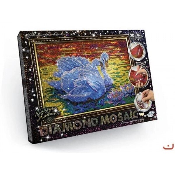 Алмазна живопис "DIAMOND MOSAIC", "Лебідь" від компанії Інтернет-магазин  towershop.online - фото 1