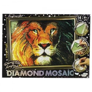 Алмазна мозаїка "diamond mosaic. лев"