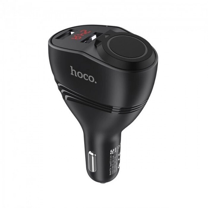 Автомобільна зарядка Hoco Z34 3,1А (2 USB) дисплей + розгалужувач від компанії Інтернет-магазин  towershop.online - фото 1