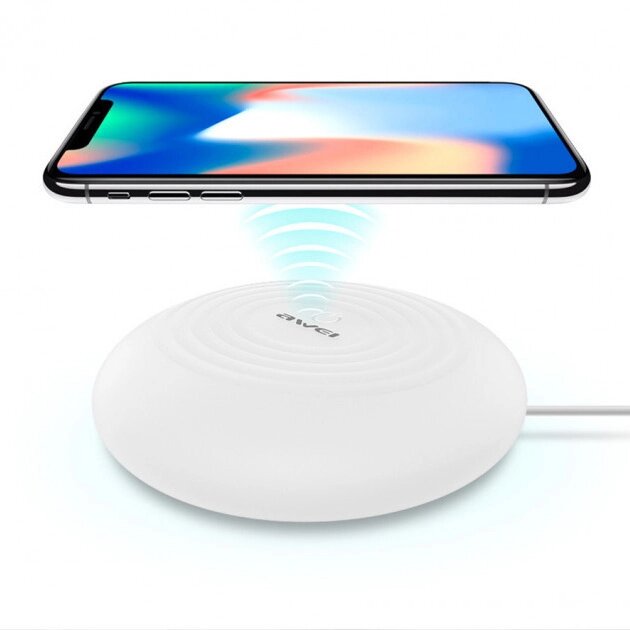 Бездротова зарядка з підсвічуванням 7 кольорів 10W 7 COLOR Awei W7 + WIRELESS CHARGE від компанії Інтернет-магазин  towershop.online - фото 1