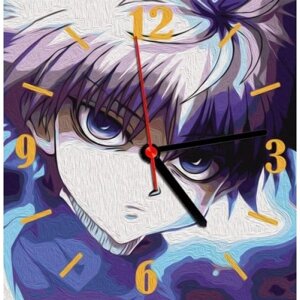 Годинник-картина за номерами "Аніме", 30х30 см