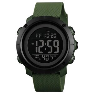 Годинник наручний чоловічий SKMEI 1426AGBK ARMY GREEN-BLACK, годинник наручний чоловічий. Колір зелений
