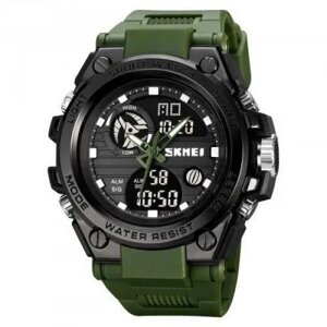 Годинник наручний чоловічий SKMEI 2031AG ARMY GREEN, годинник тактичний протиударний. Колір зелений