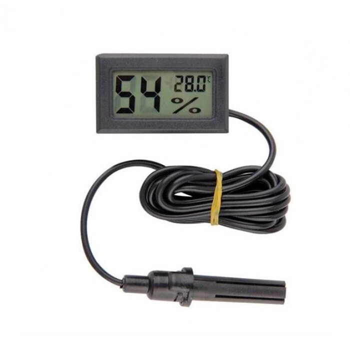 Цифровий термометр-гігрометр з виносним датчиком вологості  FY-12 від компанії Інтернет-магазин  towershop.online - фото 1