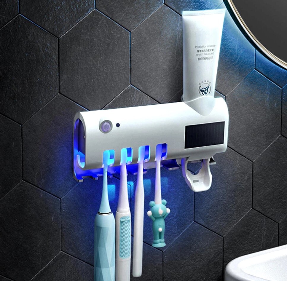 Диспенсер для зубної пасти та щіток автоматичний Toothbrush sterilizer від компанії Інтернет-магазин  towershop.online - фото 1
