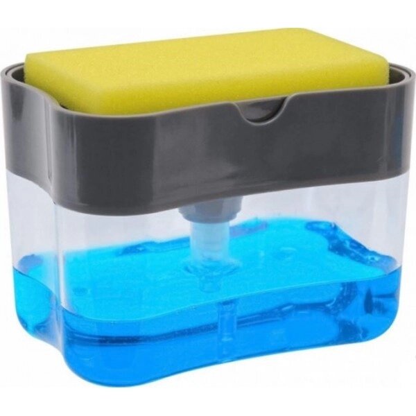 Диспенсер Soap Pump Sponge Cadd для моющего средства с дозатором и подставкой для губки від компанії Інтернет-магазин  towershop.online - фото 1