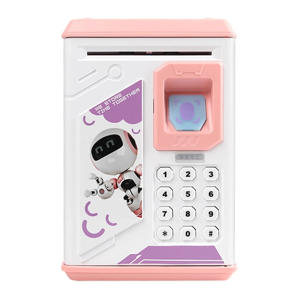 Дитяча електронна скарбничка сейф ROBOT BODYGUARD з кодовим замком Pink від компанії Інтернет-магазин  towershop.online - фото 1