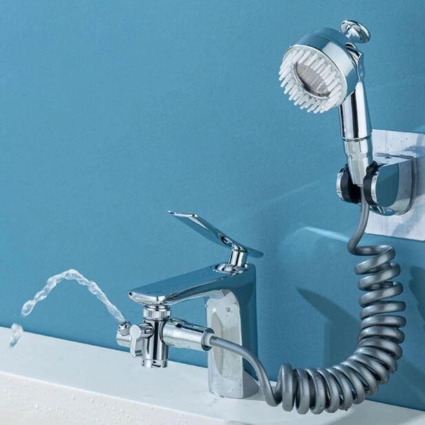 Душова лійка-насадка зі шлангом Faucet With Shower, набір з фільтром і перехідником на кран від компанії Інтернет-магазин  towershop.online - фото 1