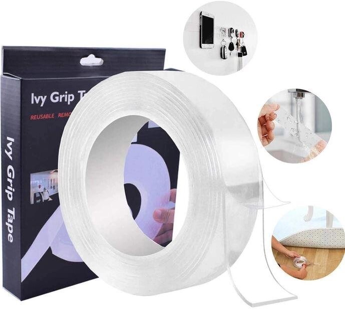 Двосторонній багаторазовий скотч Ivy Grip Tape 5м від компанії Інтернет-магазин  towershop.online - фото 1