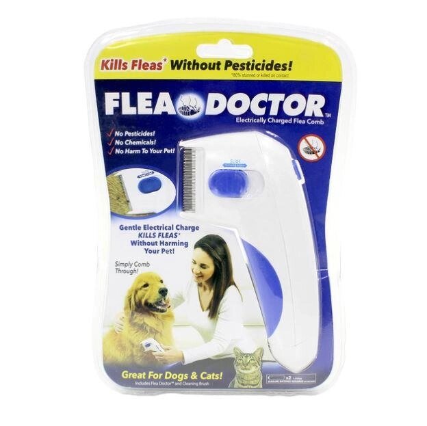 Електрична гребінець Flea Doctor від бліх для собак і котів від компанії Інтернет-магазин  towershop.online - фото 1