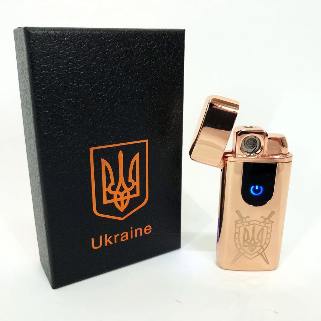 Електрична та газова запальничка Україна з USB-зарядкою HL-431, Юсб запальничка. Колір: золотий від компанії Інтернет-магазин  towershop.online - фото 1