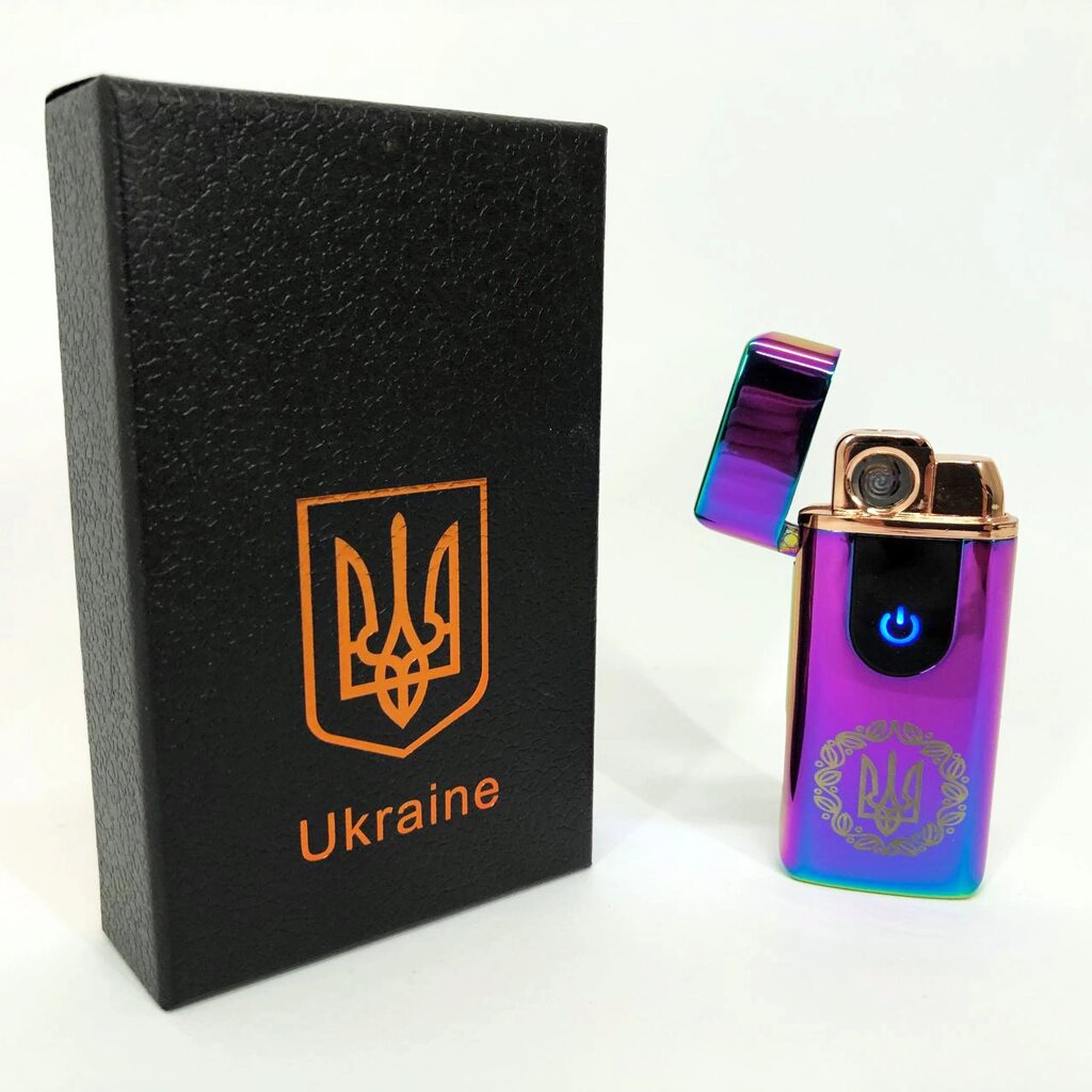 Електрична та газова запальничка Україна з USB-зарядкою HL-435, Юсб запальничка. Колір хамелеон від компанії Інтернет-магазин  towershop.online - фото 1