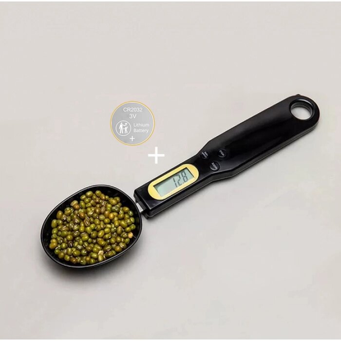 Електронна мірна ложка ваги DIGITAL SPOON SCALE 0.1 гр хв. / 500 гр Чорна від компанії Інтернет-магазин  towershop.online - фото 1