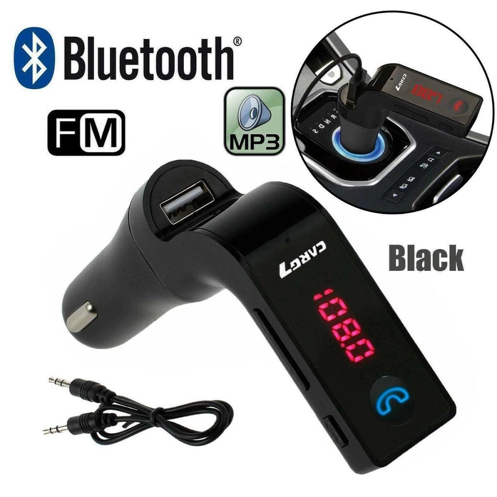FM Модулятор для авто з Bluetooth MP3 AUX передавач Car G7 Black від компанії Інтернет-магазин  towershop.online - фото 1