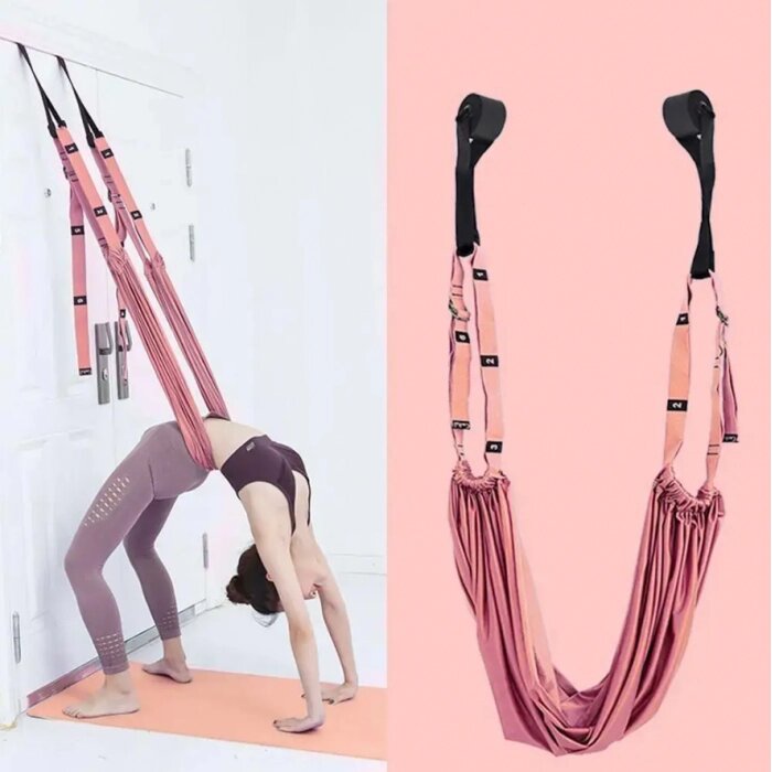 Гамак-гумка для йоги Air Yoga Rope 521-12 Підвісний гамак для йоги та фітнесу Рожевий від компанії Інтернет-магазин  towershop.online - фото 1