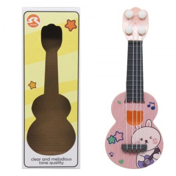 Гітара чотириструнна "Ukulele" (рожева) від компанії Інтернет-магазин  towershop.online - фото 1