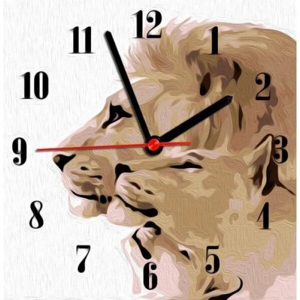 Годинник-картина за номерами "Леви", 30х30 см від компанії Інтернет-магазин  towershop.online - фото 1