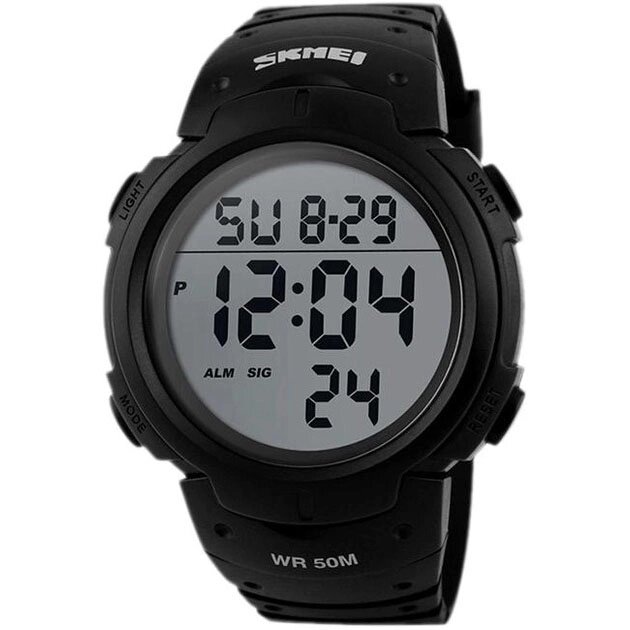 Годинник наручний чоловічий SKMEI 1068BK, водонепроникний чоловічий годинник, тактичний годинник. Колір чорний від компанії Інтернет-магазин  towershop.online - фото 1