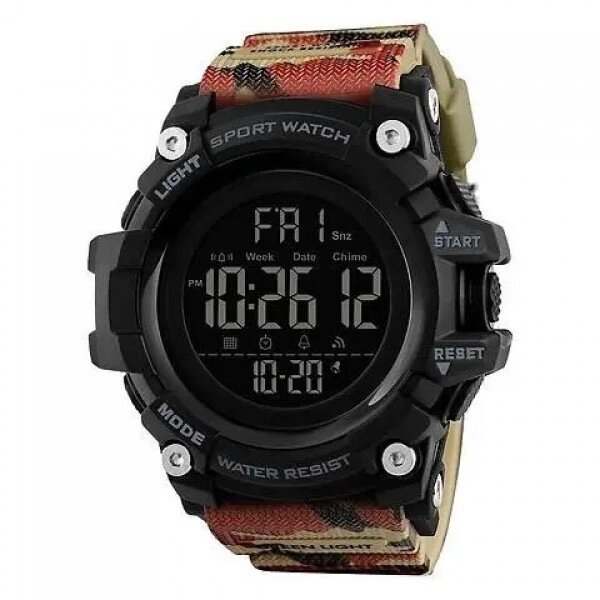 Годинник наручний чоловічий SKMEI 1384CMRD CAMOUFLAGE, фірмовий спортивний годинник. Колір: камуфляж від компанії Інтернет-магазин  towershop.online - фото 1