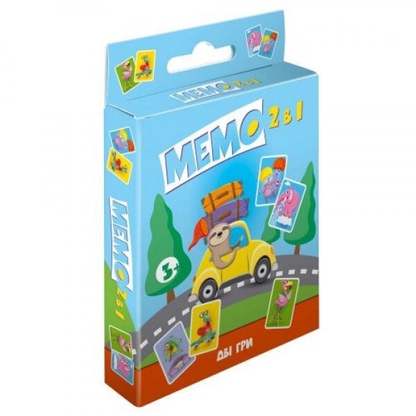 Гра дитяча настільна «Мемо 2 в 1», укр від компанії Інтернет-магазин  towershop.online - фото 1