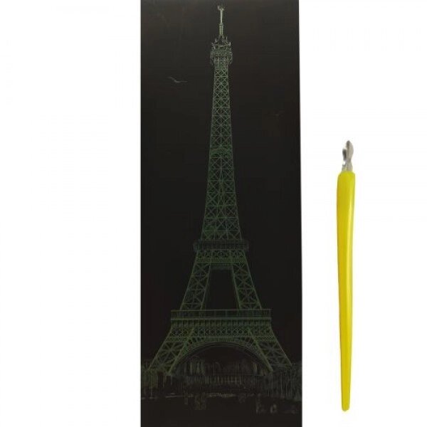 Гравюра панорама "Ейфелева вежа", золото від компанії Інтернет-магазин  towershop.online - фото 1