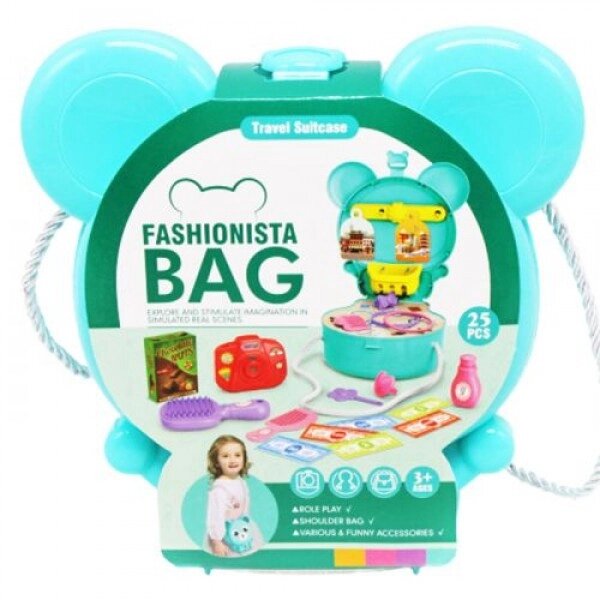 Ігровий набір "Fashionista Bag" (бірюзовий) від компанії Інтернет-магазин  towershop.online - фото 1