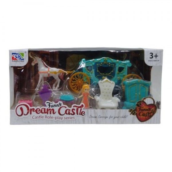 Ігровий набір із каретою "Dream Castle" (бірзовий) від компанії Інтернет-магазин  towershop.online - фото 1
