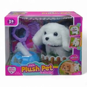 Ігровий набір зі звірком "Plush Pet. Песик білий