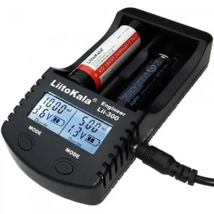 Інтелектуальне зарядний пристрій LiitoKala Lii-300 на 2 акумулятора AA, AAA і Li-ion з розрядом і від компанії Інтернет-магазин  towershop.online - фото 1