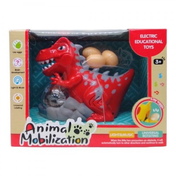 Інтерактивна іграшка "Динозавр", червона (несе яйця) від компанії Інтернет-магазин  towershop.online - фото 1