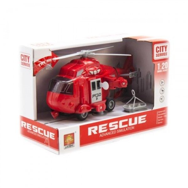 Інтерактивний інерційний вертоліт "Rescuer" (червоний) від компанії Інтернет-магазин  towershop.online - фото 1