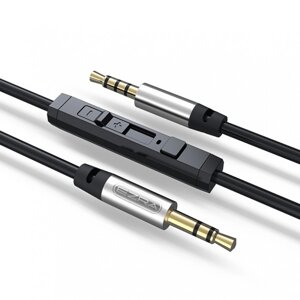 Aux ezra la01 кабель з можливістю регулювати гучність на чорному кабелі