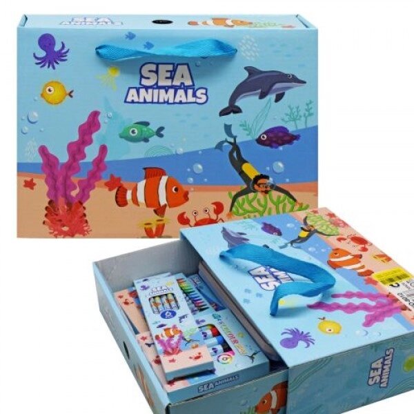 Канцелярський набір подарунковий "Sea Animals" від компанії Інтернет-магазин  towershop.online - фото 1
