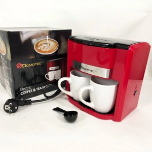Крапельна кавоварка Domotec MS 0705 з двома порцеляновими чашками в комплекті