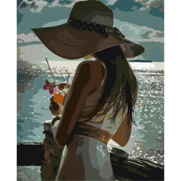 Картина за номерами "Дівчина в солом'яному капелюсі" від компанії Інтернет-магазин  towershop.online - фото 1