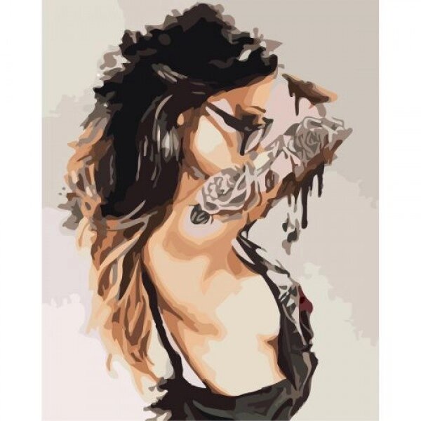 Картина за номерами "Дівчина з татуюванням" від компанії Інтернет-магазин  towershop.online - фото 1