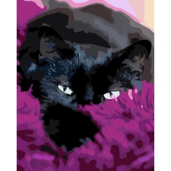 Картина за номерами "Кішка у квітах" від компанії Інтернет-магазин  towershop.online - фото 1