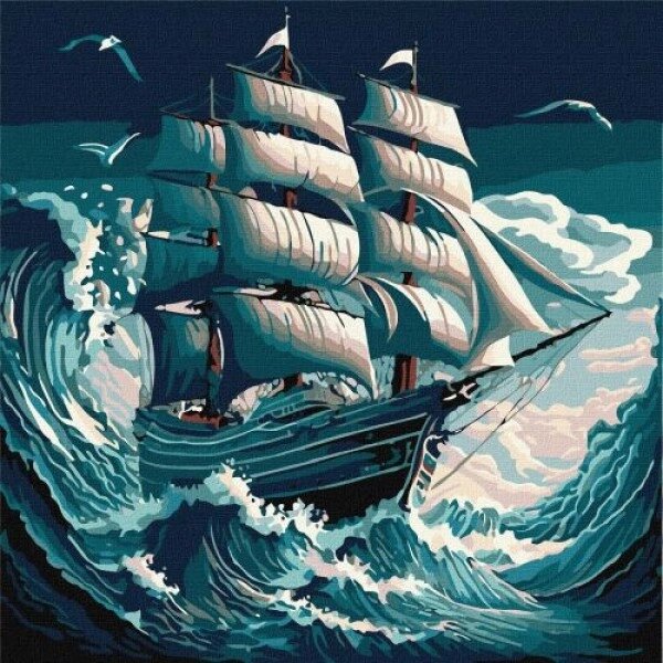 Картина за номерами "Шторм на морі" від компанії Інтернет-магазин  towershop.online - фото 1