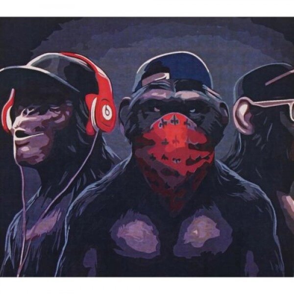 Картина за номерами "Сучасні мавпи" від компанії Інтернет-магазин  towershop.online - фото 1