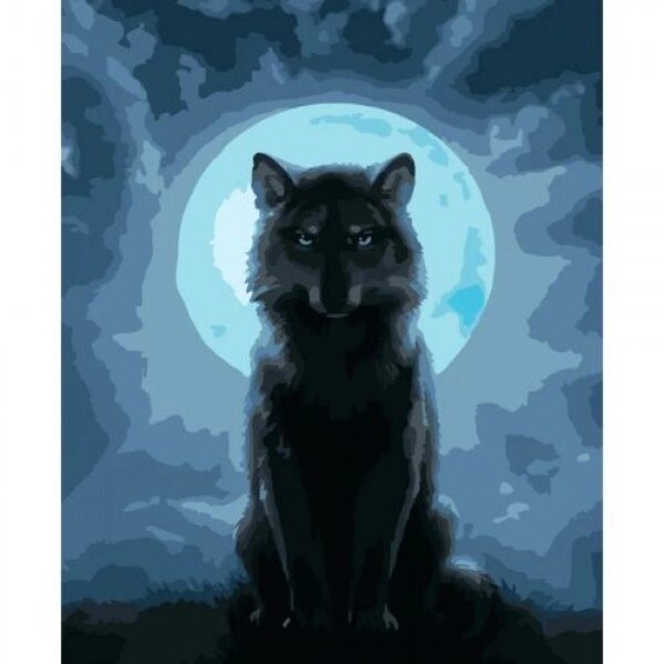Картина за номерами "Вовк і місяць" від компанії Інтернет-магазин  towershop.online - фото 1