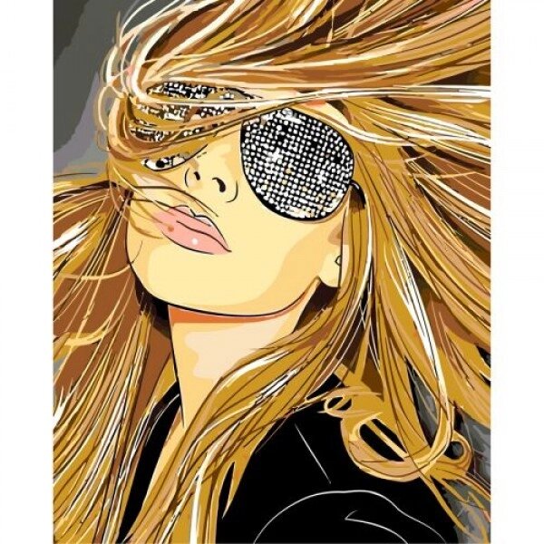 Картина за номерами "Яскрава блондинка в окулярах" від компанії Інтернет-магазин  towershop.online - фото 1