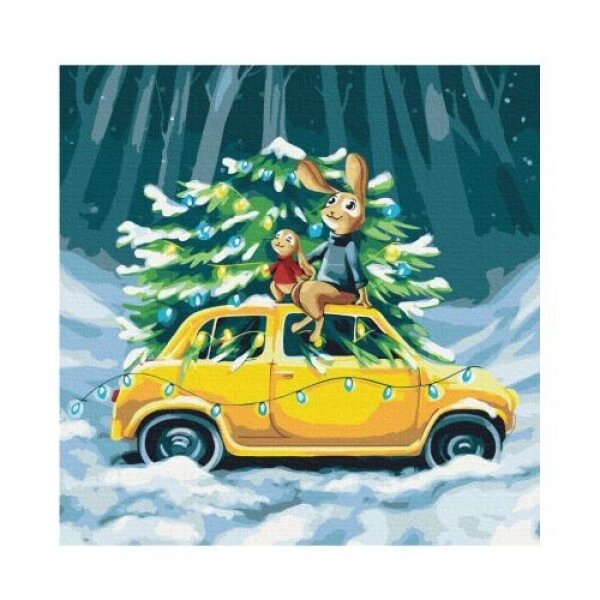 Картина за номерами "Зимова казка зайчать" від компанії Інтернет-магазин  towershop.online - фото 1