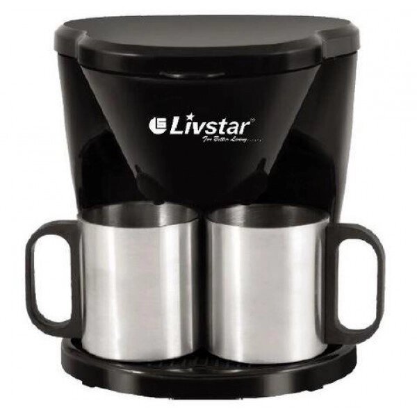 Кавоварка, крапельна Livstar + 2 чашки ( Нержавіюча Сталь ) 650 Вт від компанії Інтернет-магазин  towershop.online - фото 1
