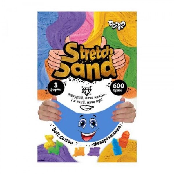 Кінетичний пісок "Stretch Sand", синій від компанії Інтернет-магазин  towershop.online - фото 1