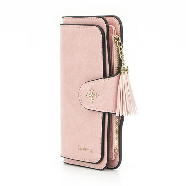Клатч портмоне гаманець Baellerry N2341, невеликий гаманець жіночий, гаманець дівчині міні. Колір: рожевий від компанії Інтернет-магазин  towershop.online - фото 1