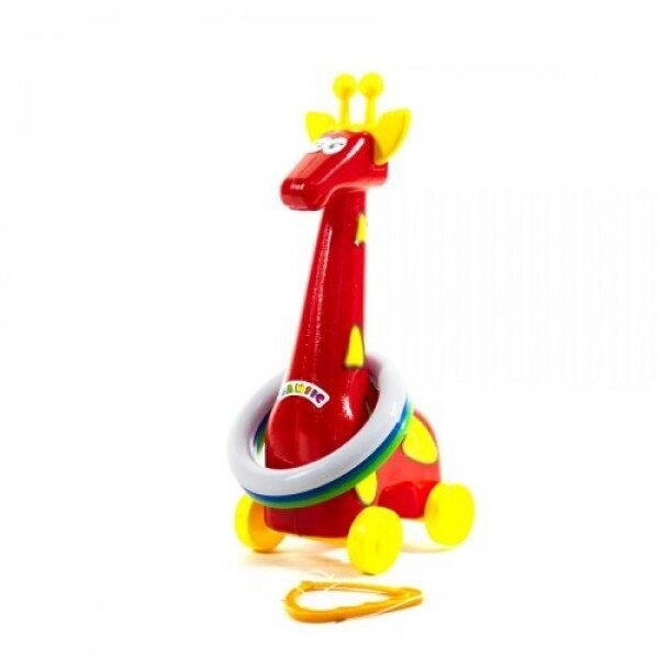 Кольцеброс-каталка "Жираф" (красная) від компанії Інтернет-магазин  towershop.online - фото 1